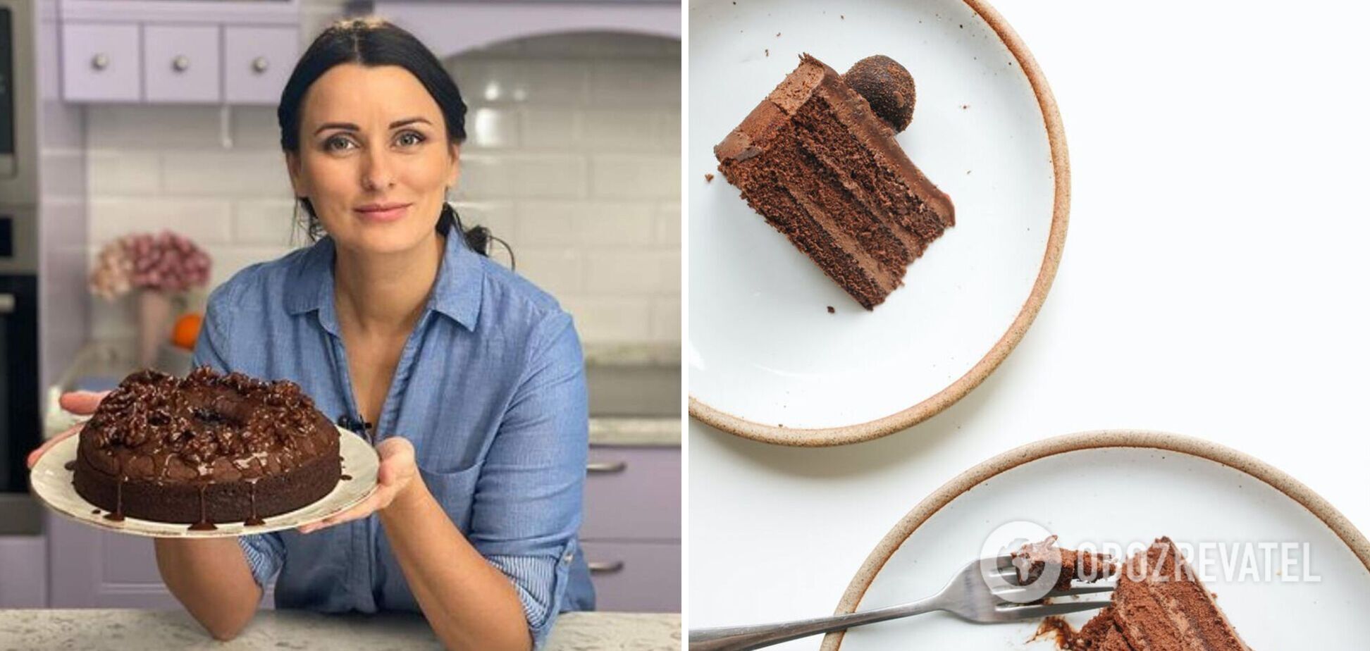 Как приготовить шоколадный торт 'Вулкан': идея от Лизы Глинской