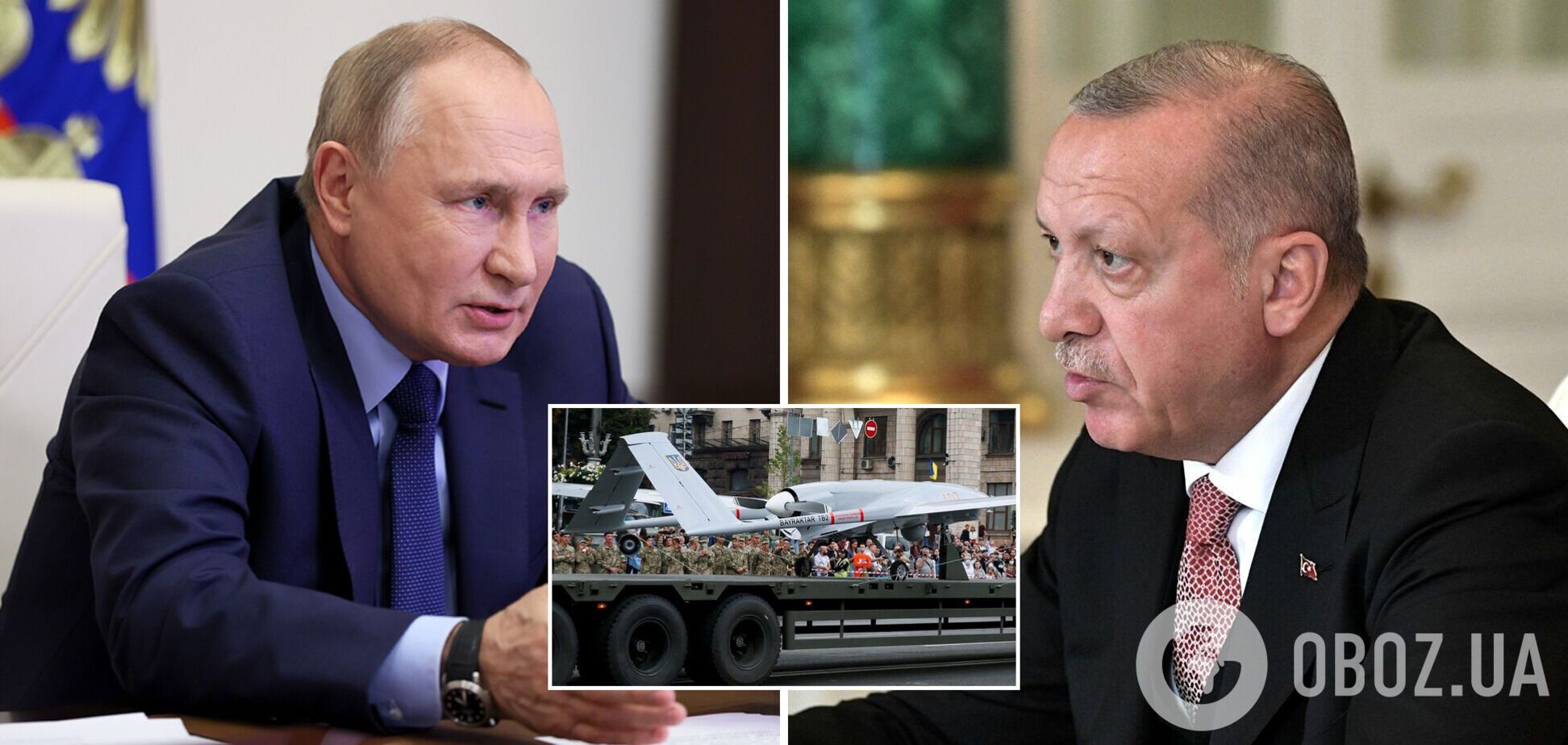 Ердоган та Путін обговорили ситуацію в Україні: господар Кремля поскаржився на застосування Bayraktar
