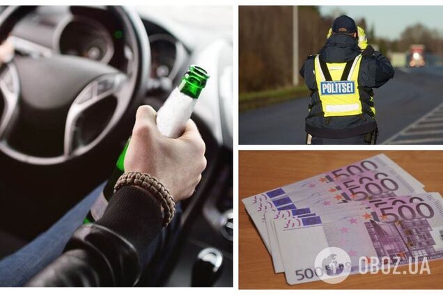 Украинец попался пьяным за рулем в Эстонии и пытался дать взятку полицейским: ему вынесли приговор