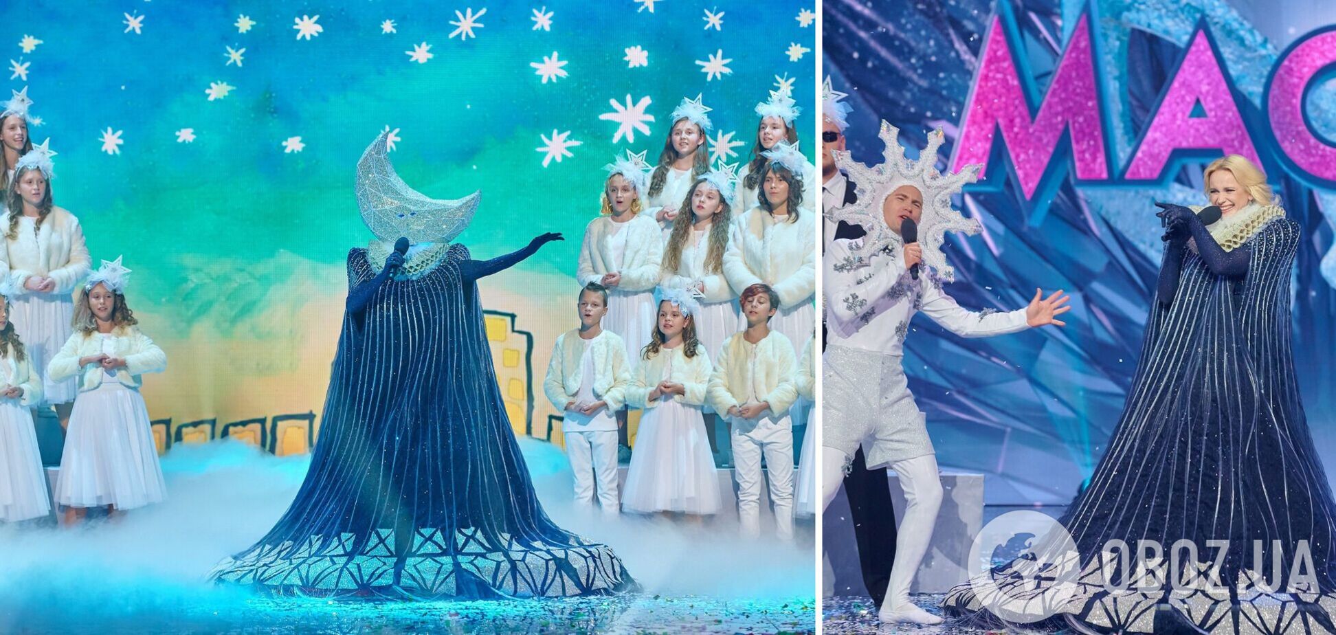 'Новогодняя Маска' на канале 'Украина': под маской Луны скрывалась известная телеведущая. Фото