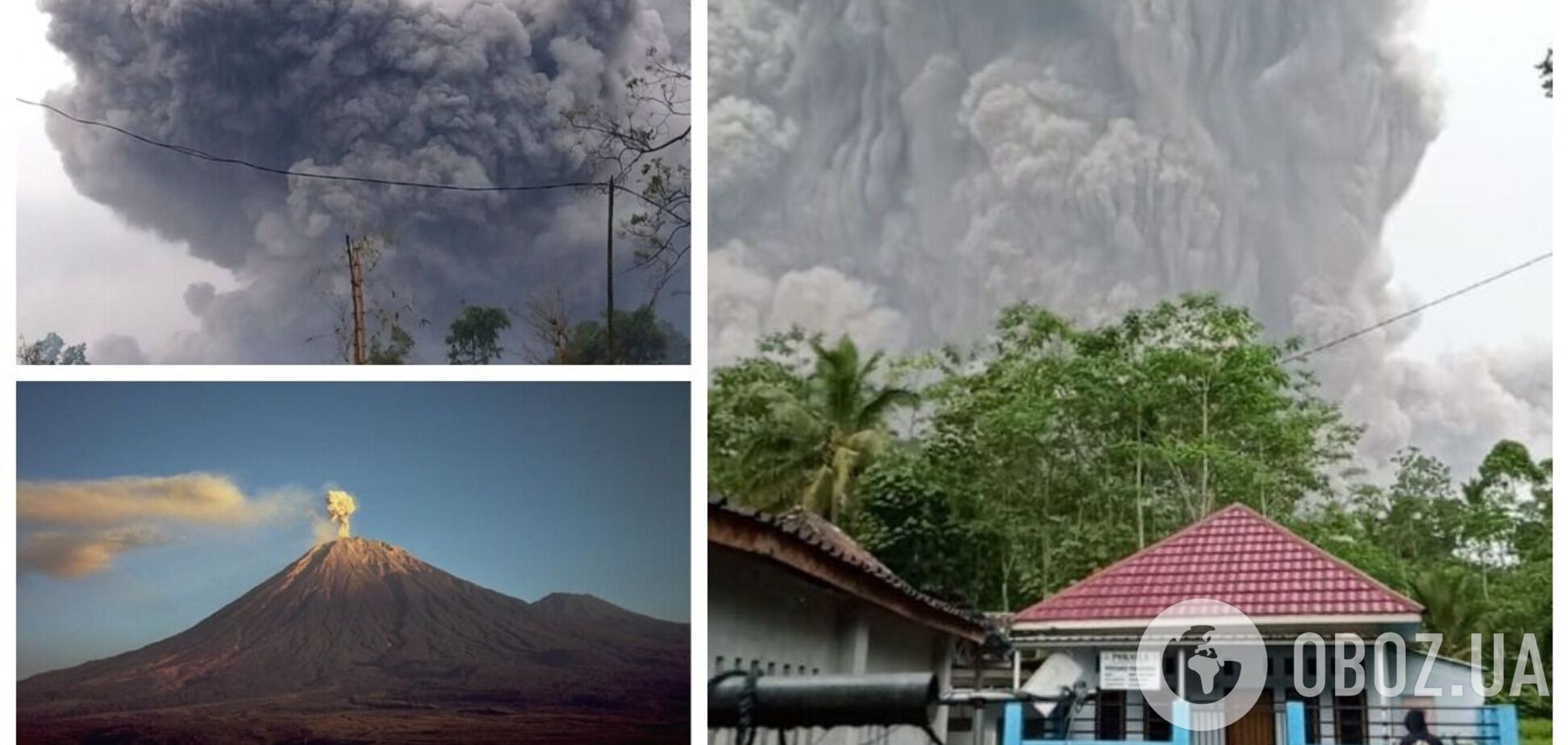 В Индонезии произошло мощное извержение вулкана Семеру: жители в панике спасаются. Фото и видео