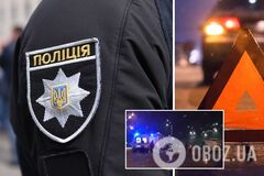 На Киевщине полицейский устроил смертельное ДТП, погибли два человека. Момент аварии попал на видео