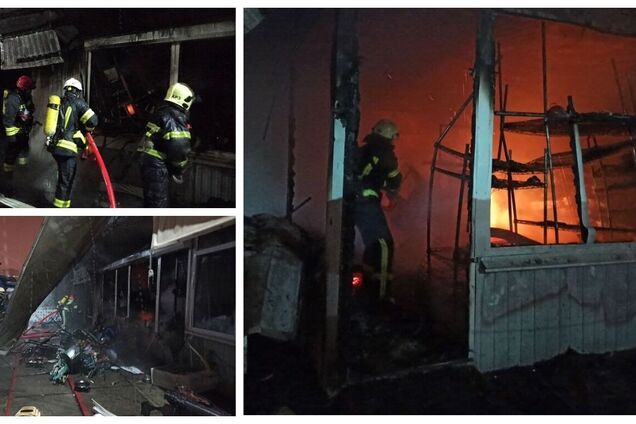 У Києві сталася потужна пожежа на ринку, вогонь знищив кіоски. Фото і відео