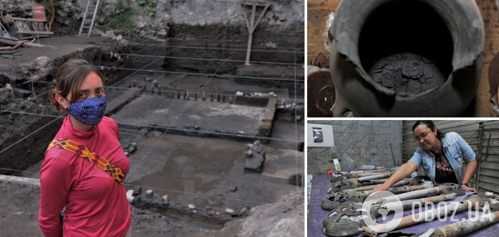 Археологи обнаружили в Мексике алтарь ацтеков: там хранился горшок с человеческим прахом. Фото и видео