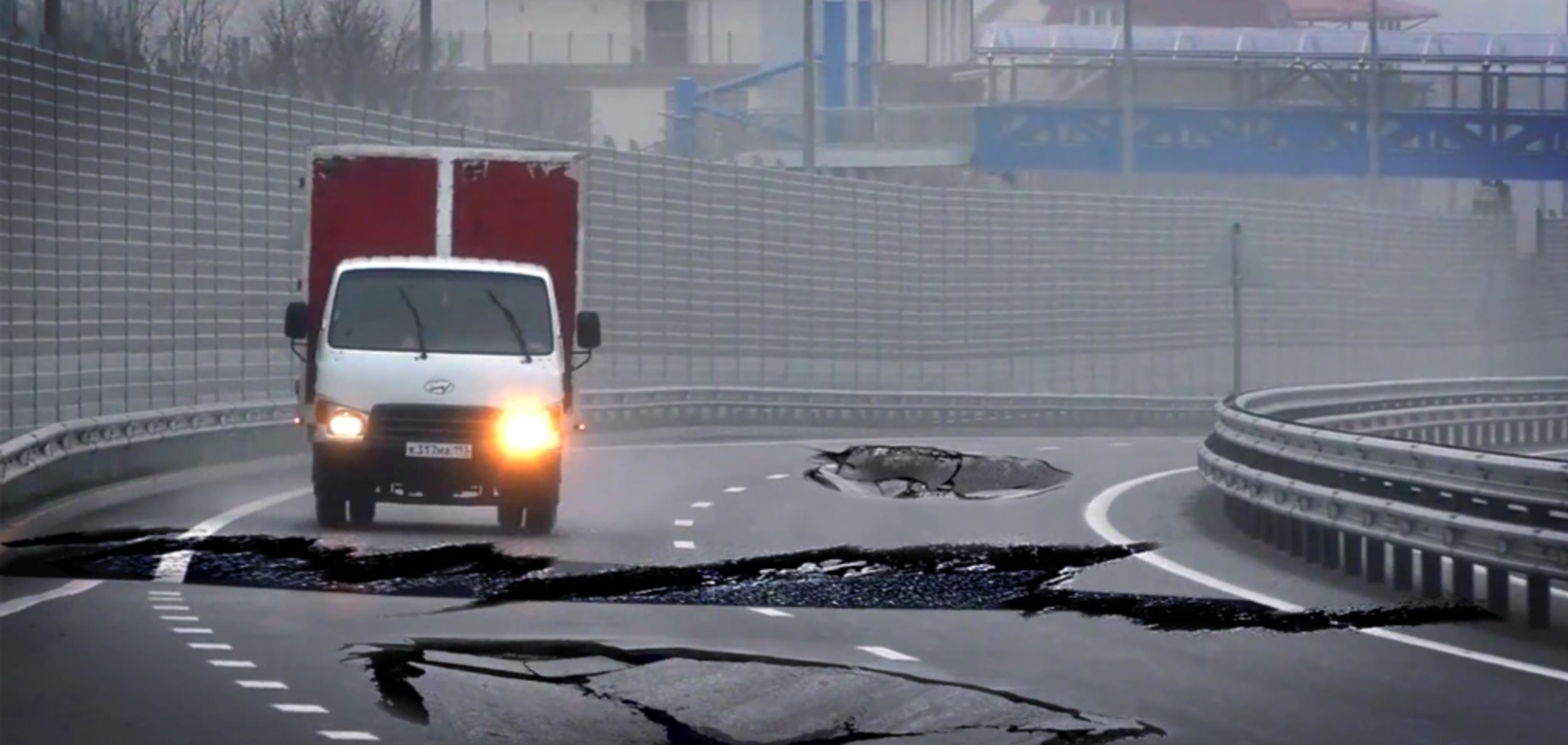 В оккупированном Крыму проваливаются недавно построенные дороги – СМИ
