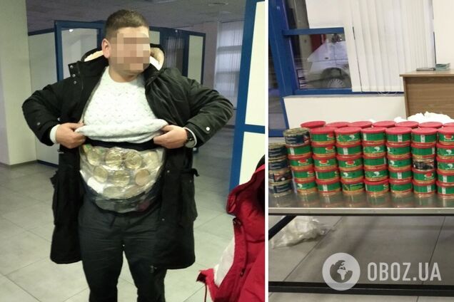 На границе с Молдовой поймали украинцев, обвешанных банками икры