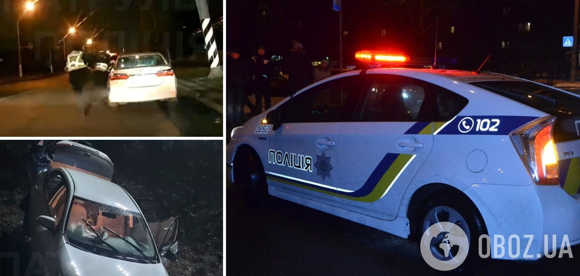 Зажал руку полицейского в окне и поехал: в Одессе пьяный водитель пытался сбежать и устроил ДТП. Видео