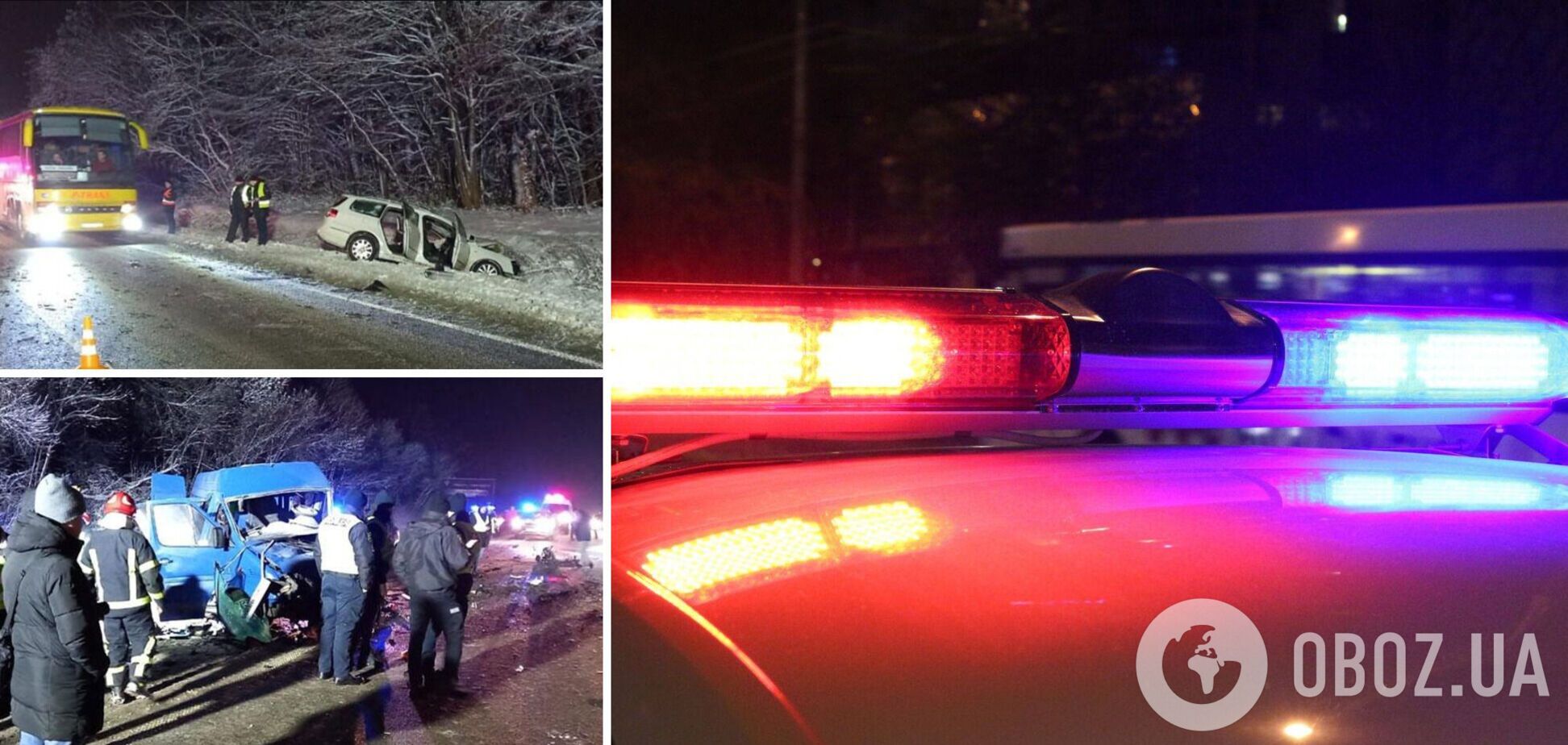 Під Тернополем зіткнулися пасажирський мікроавтобус та легковик, 9 людей постраждали. Фото та відео