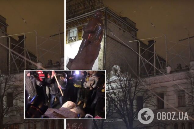 Вісім років тому у Києві знесли пам'ятник радянському вождю: як розпочинався 'ленінопад'. Відео