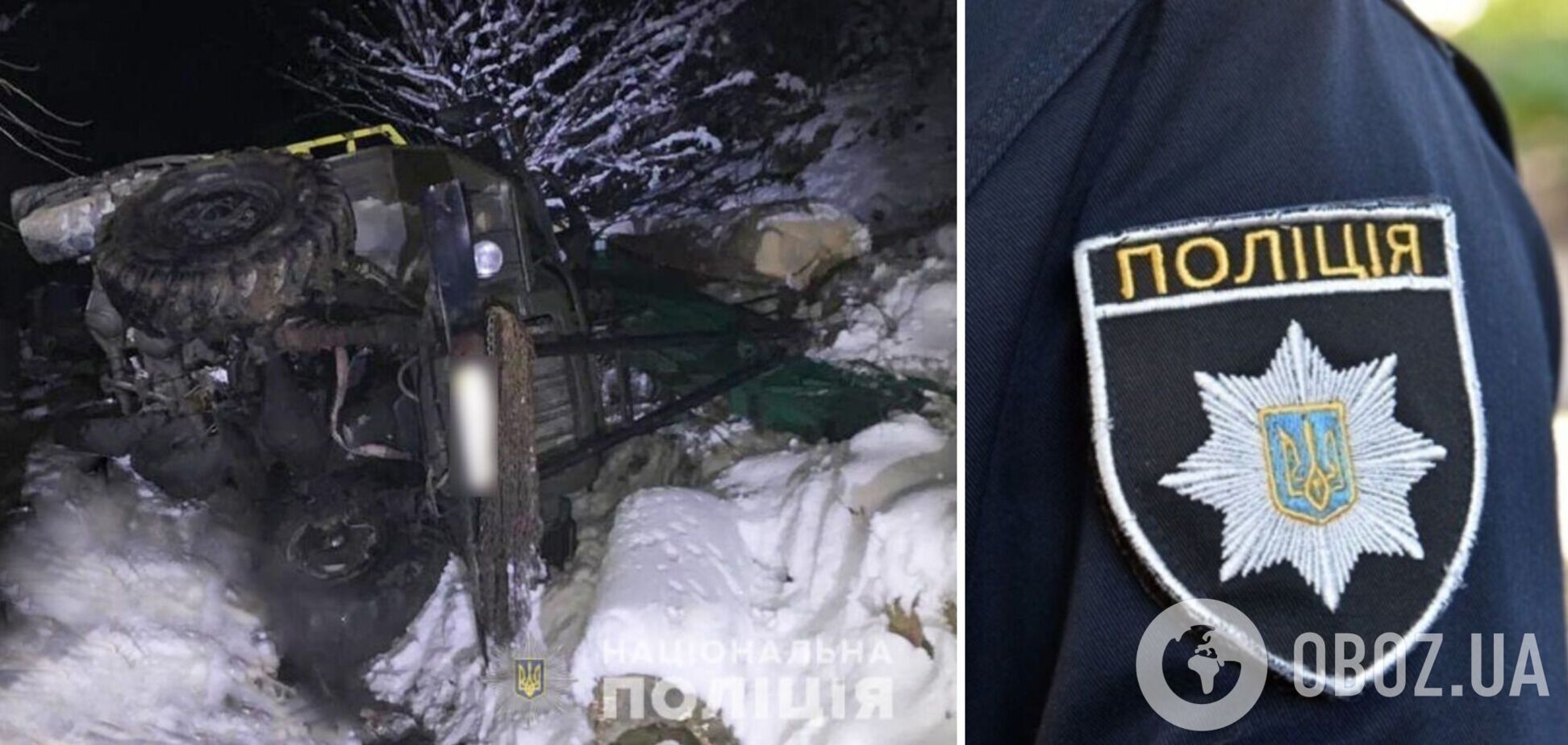 В Черновицкой области перевернулся грузовик, погиб 30-летний мужчина. Фото