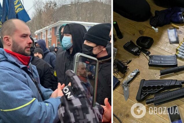 Поліція знайшла зброю і гранати на місці збору 'тітушок ОПЗЖ'. Фото