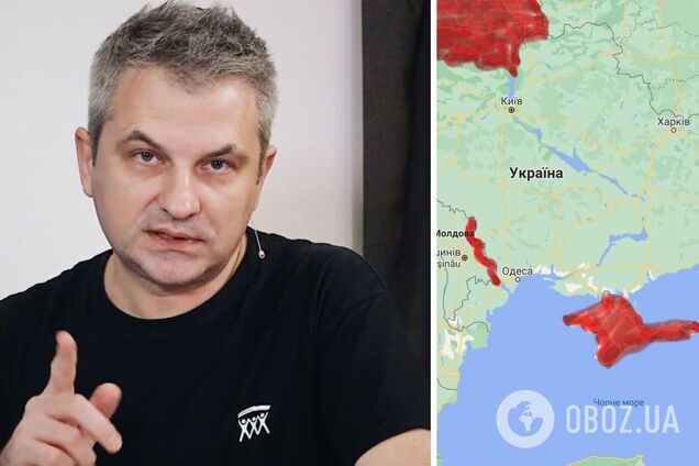 Журналіст показав карту з окупованими РФ територіями: Україна оточена по периметру