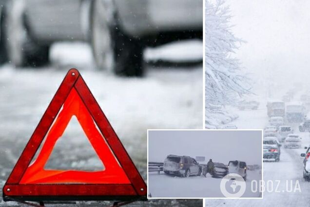 В Крыму 32 авто попали в ДТП из-за непогоды. Видео