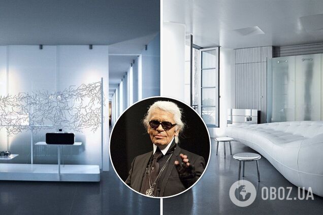 В сети показали белоснежный пентхаус Карла Лагерфельда. Фото