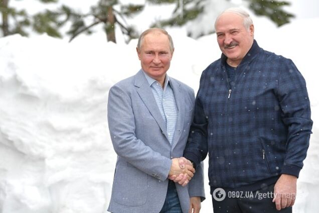 Глави Росії та Білорусі Володимир Путін і Олександр Лукашенко