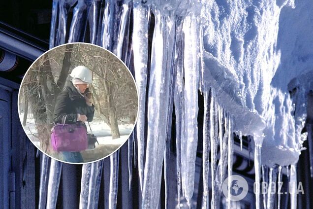 В столице фиксируют случаи травматизма из-за падения глыб снега