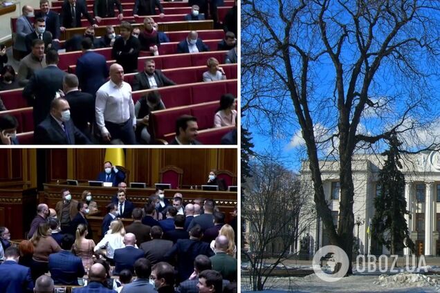Нардепы не поделили трибуну в Раде из-за пророссийских СМИ. Видео