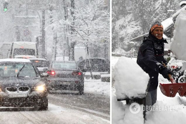 В Україні посилилася снігова буря, обмежили рух вантажівок. Список доріг