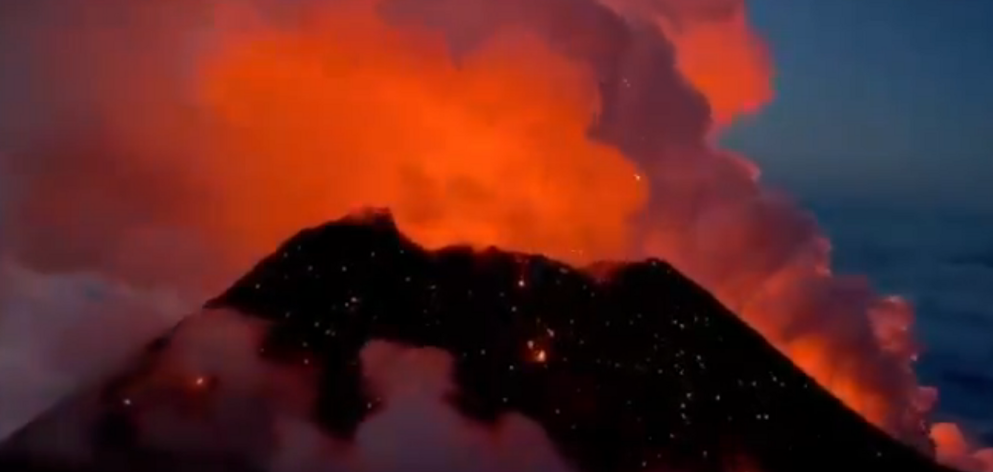 Извержение вулкана в России