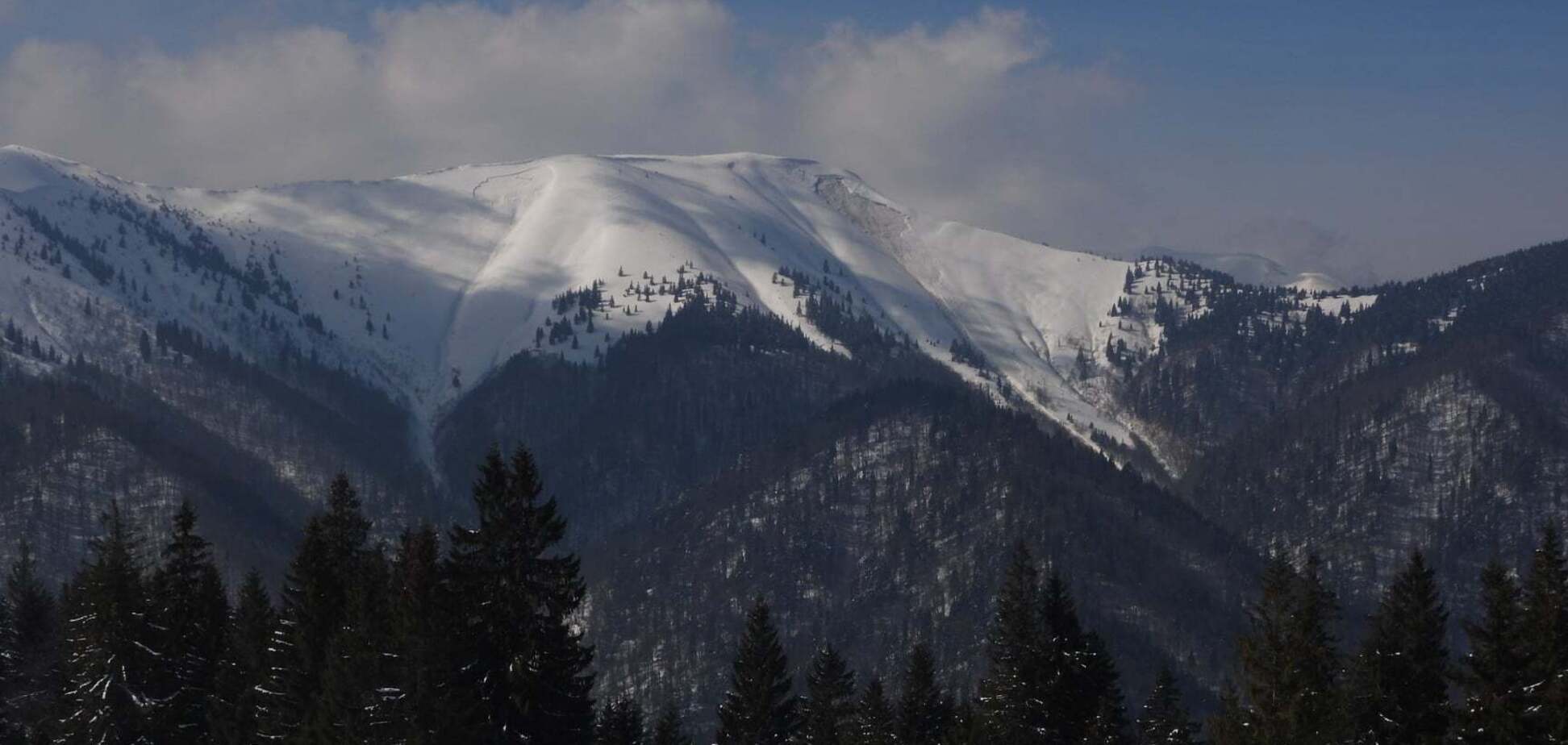 У Карпатах вдалося зняти унікальні кадри сходження лавини. Фото
