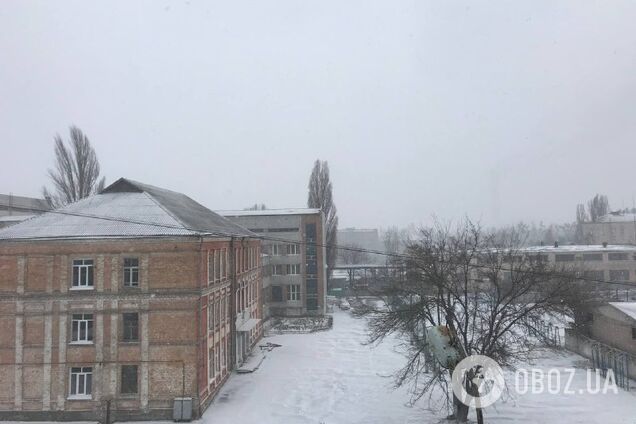 Киев накрыла сильная метель. Фото. Видео