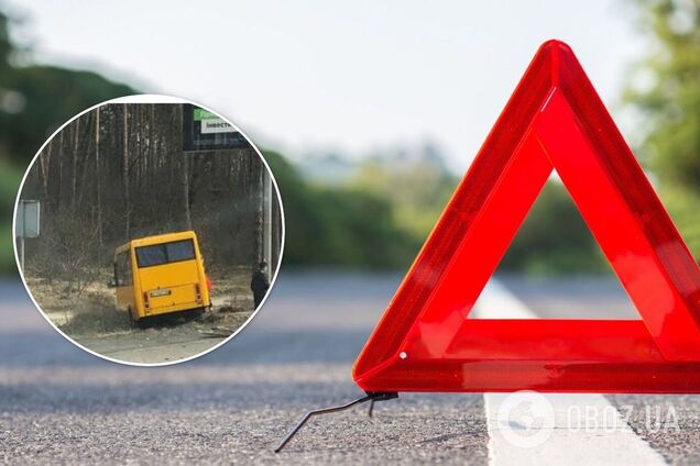 Під Києвом маршрутка з пасажирами злетіла з траси. Фото і відео
