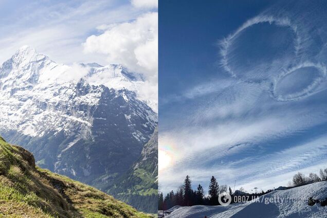 У небі над Альпами помітили загадкові кола. Фото