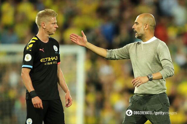 Александр Зинченко и Пеп Гвардиола