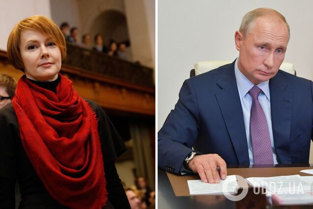 Дипломатка Лана Зеркаль та президент Росії Володимир Путін