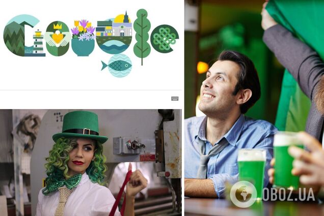 Дудл ко Дню святого Патрика вышел в зеленых оттенках