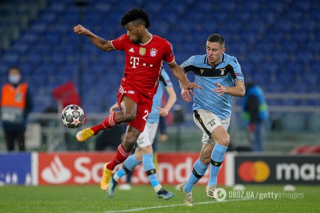 Кингсли Коман против игрока 'Лацио'