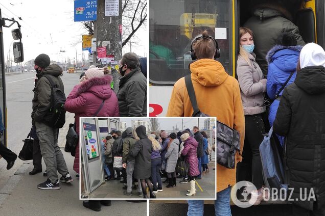 Карантин в транспорте в Киеве