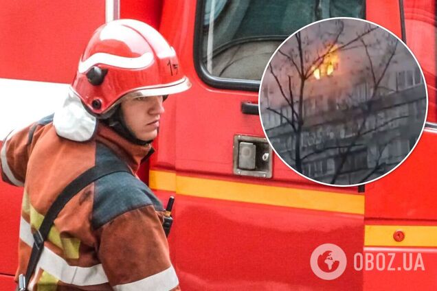 У київській багатоповерхівці сталася потужна пожежа. Відео