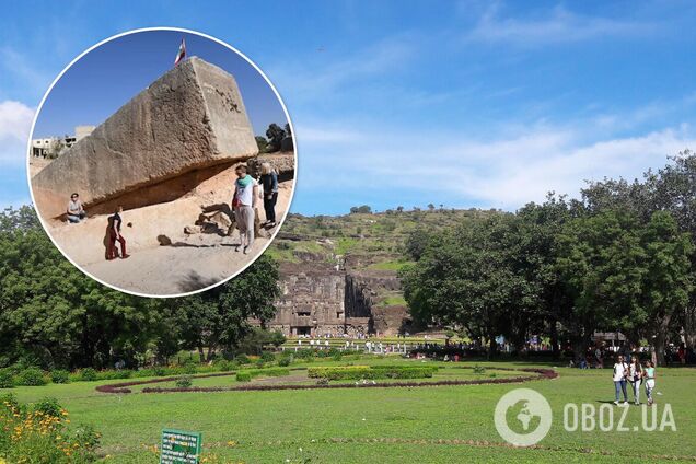 Кайласанатха – крупнейший из скальных индуистских храмов, деревня Эллор, штат Махараштра, Индия