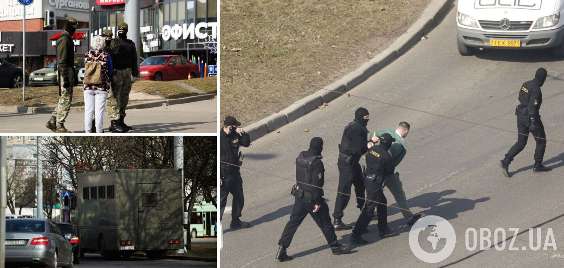 Білоруси спробували вийти на перший масовий протест 2021 року: затримано 100 осіб. Фото та відео