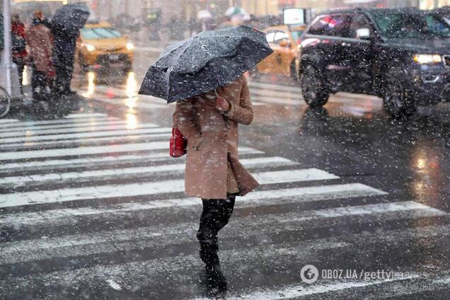 До України увірвуться дощі зі снігом: де в п'ятницю зіпсується погода. Карта