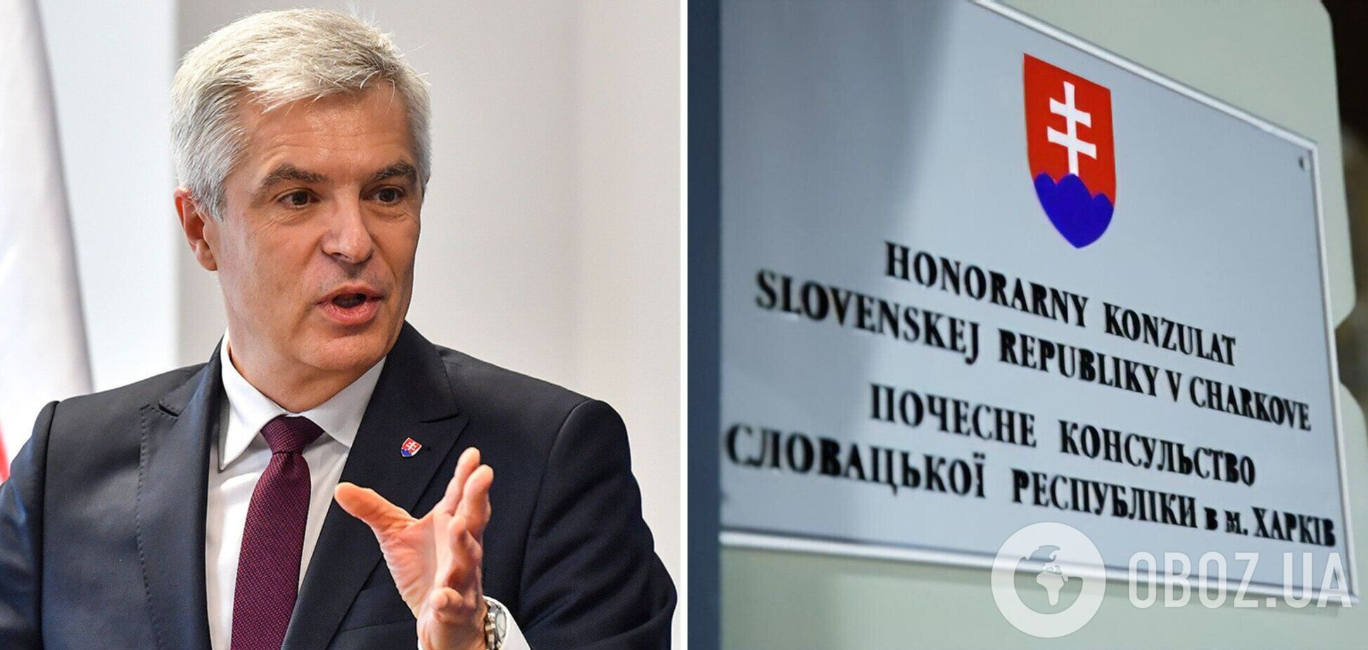 На консульстве Словакии в Харькове оставили надпись о Крыме: в МИД страны отреагировали