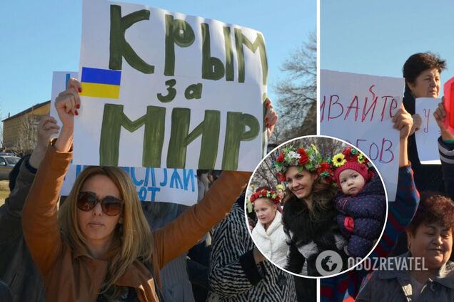 Украинки в Крыму вышли на митинги против оккупации: в сети вспомнили фото и видео