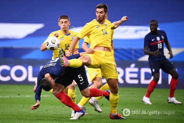 Игорь Харатин в матче против Франции