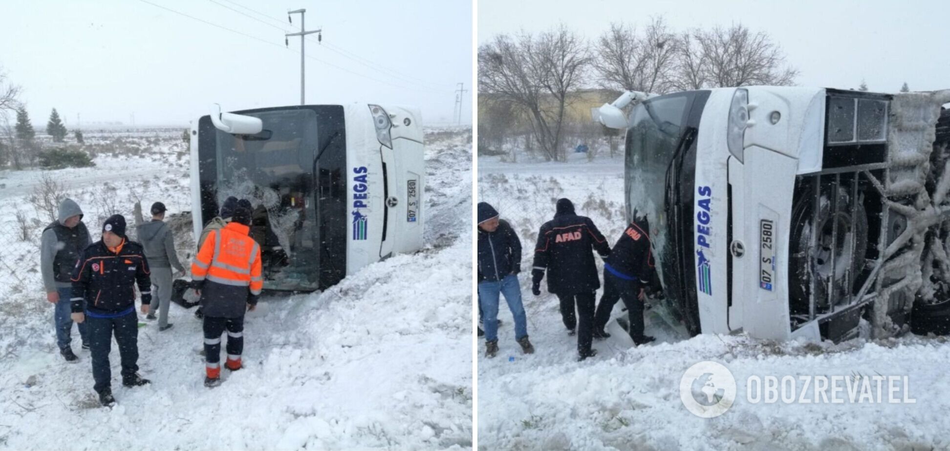 В Турции перевернулся автобус с российскими туристами: есть жертва и много пострадавших. Фото и видео