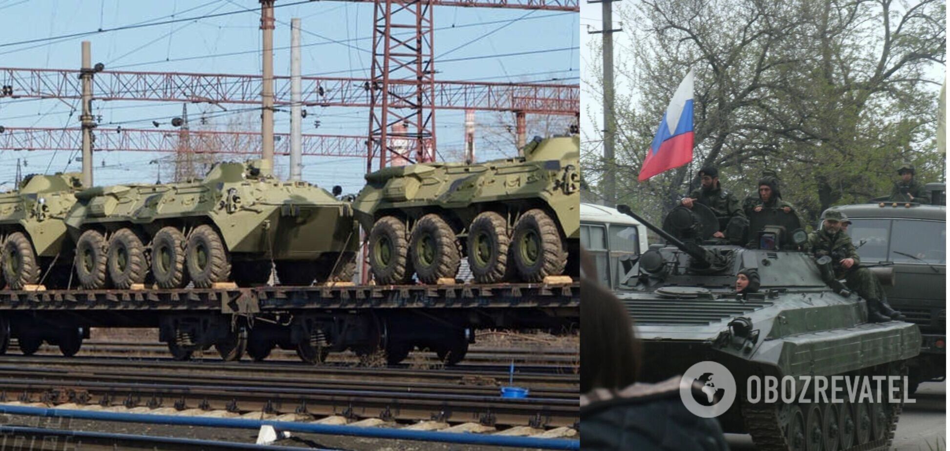 Новые эшелоны военной техники РФ заметили у границы с Украиной. Видео