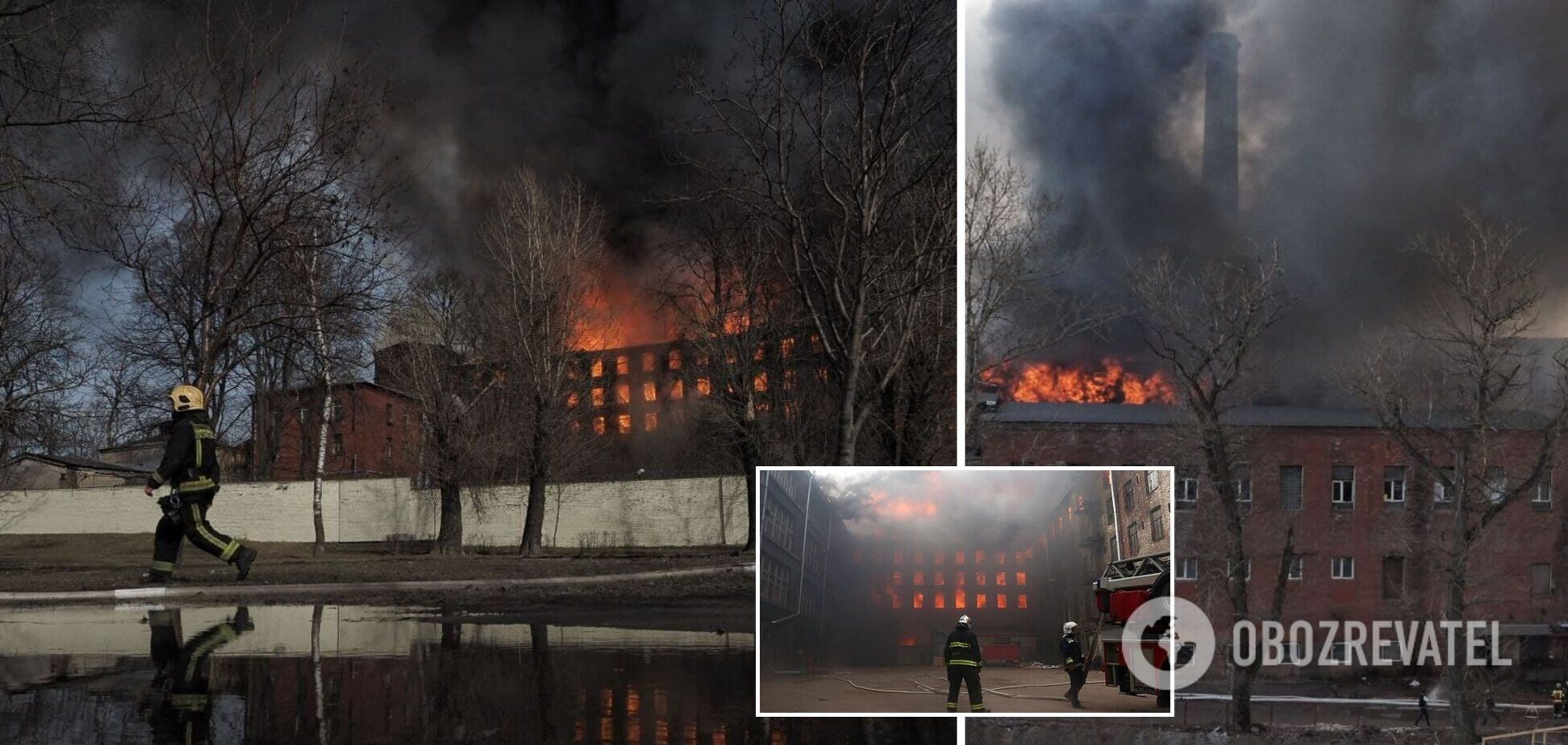 У Санкт-Петербурзі спалахнула фабрика: є жертва і постраждалі. Фото та відео