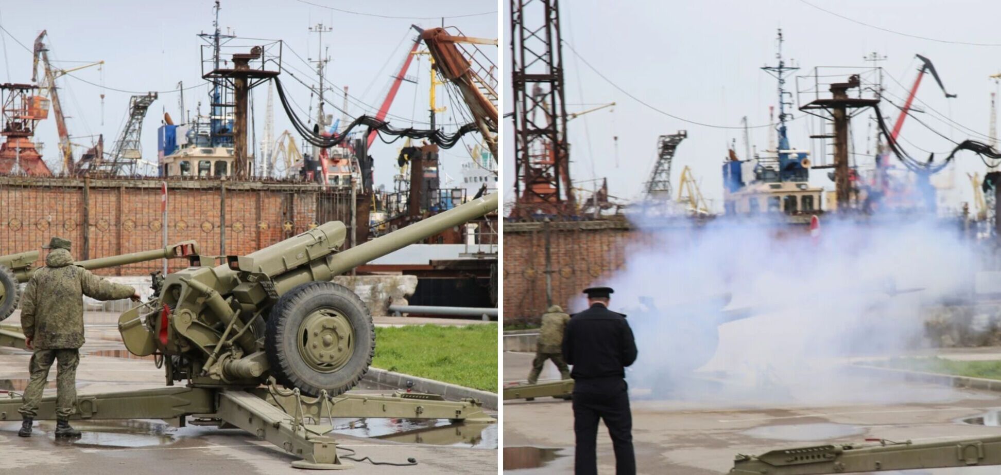 В Крыму у оккупантов на празднике заклинило пушку. Видео конфуза