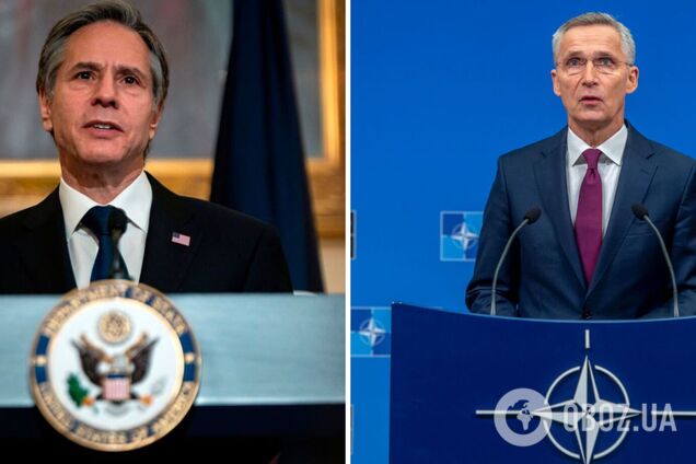 Держсекретар США Ентоні Блінкен та генсек НАТО Єнс Столтенберг