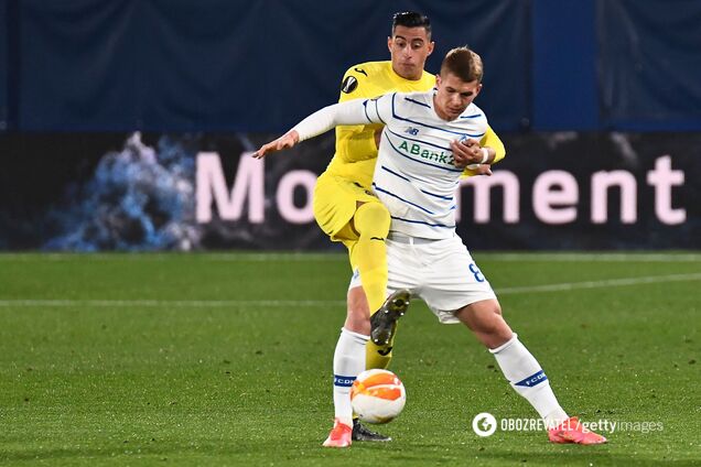 Владислав Супряга в матчі проти 'Вільярреала'