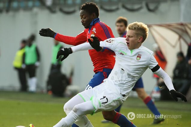 Александр Зинченко в составе 'Уфы' против Ахмеда Муса из ЦСКА