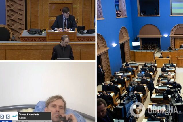 Депутата в Эстонии застали полуголым и курящим во время онлайн-заседания парламента. Видео