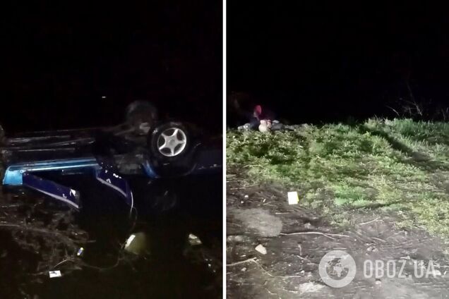 На Черкащині авто з'їхало в ставок: водій та пасажири загинули. Фото