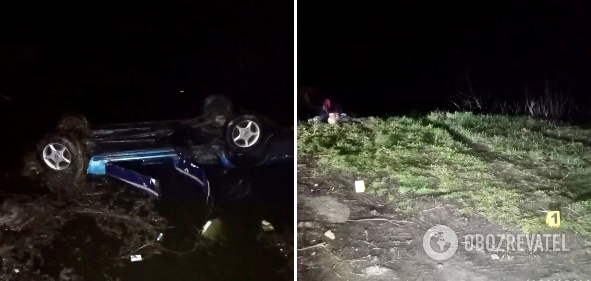 На Черкащині авто з'їхало в ставок: водій та пасажири загинули. Фото