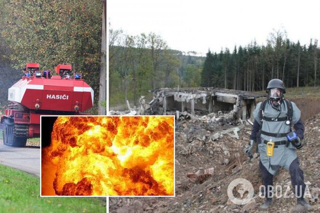 Взрыв на складах в Чехии